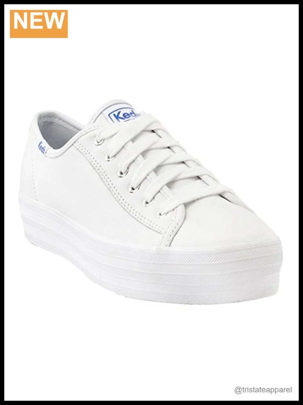 White Leather Women's Platform Fashion Sneakers Lace-Up Casual Shoes